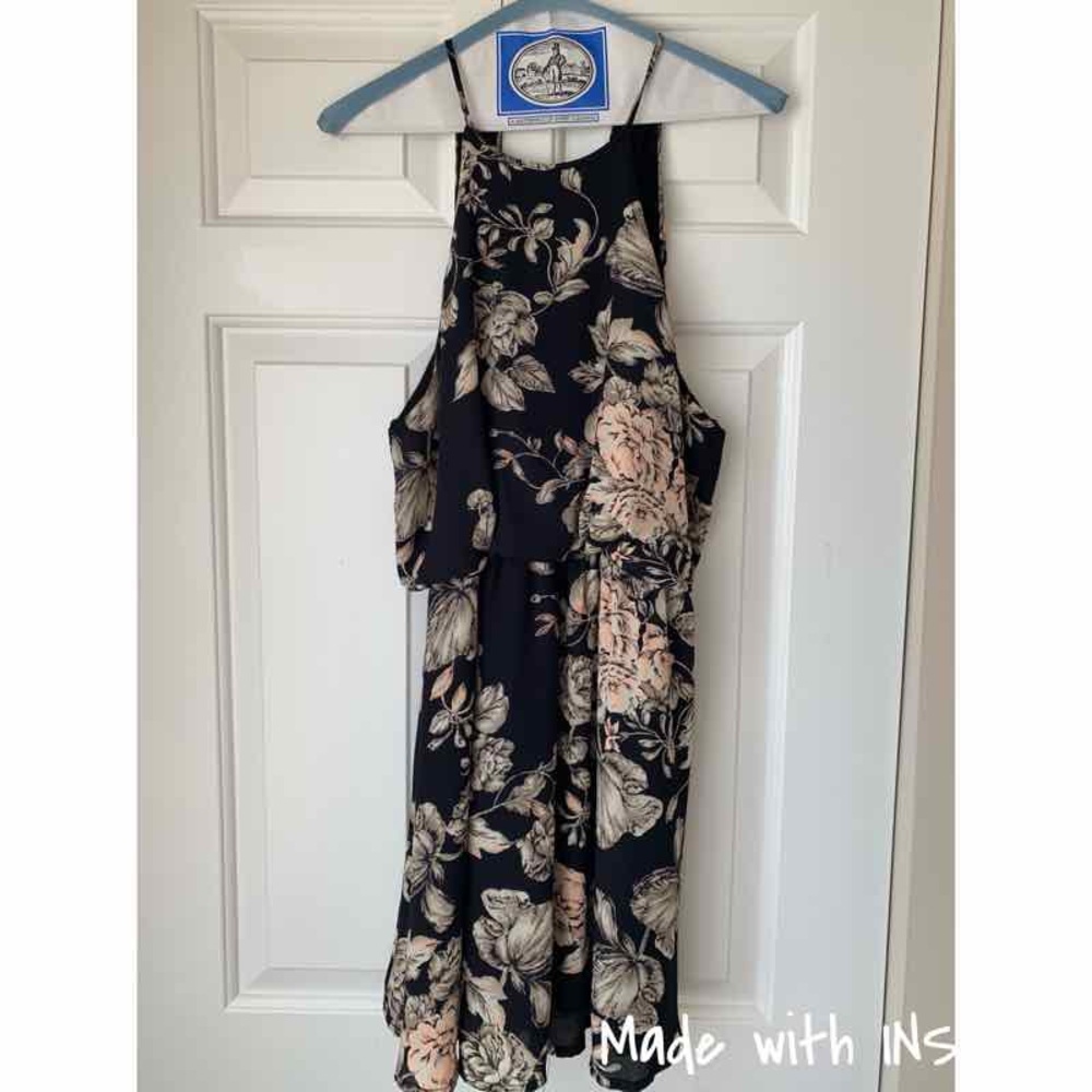 Black floral dress